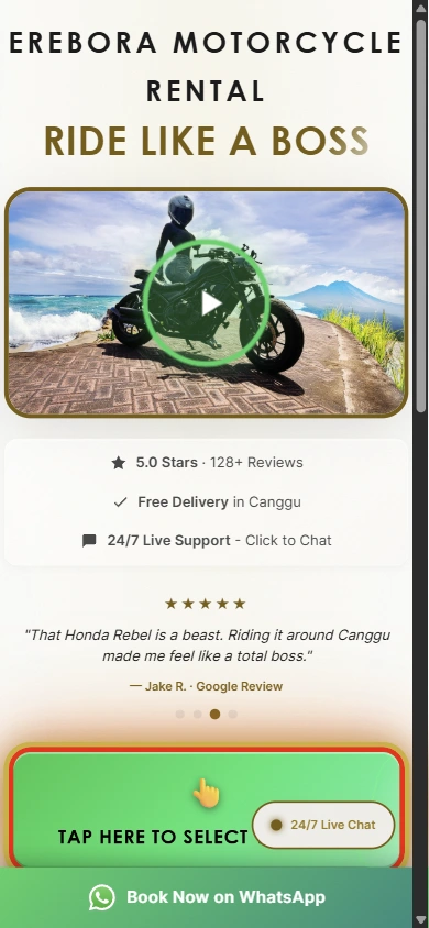 Erebora Motorcycle Rental mobile storefront